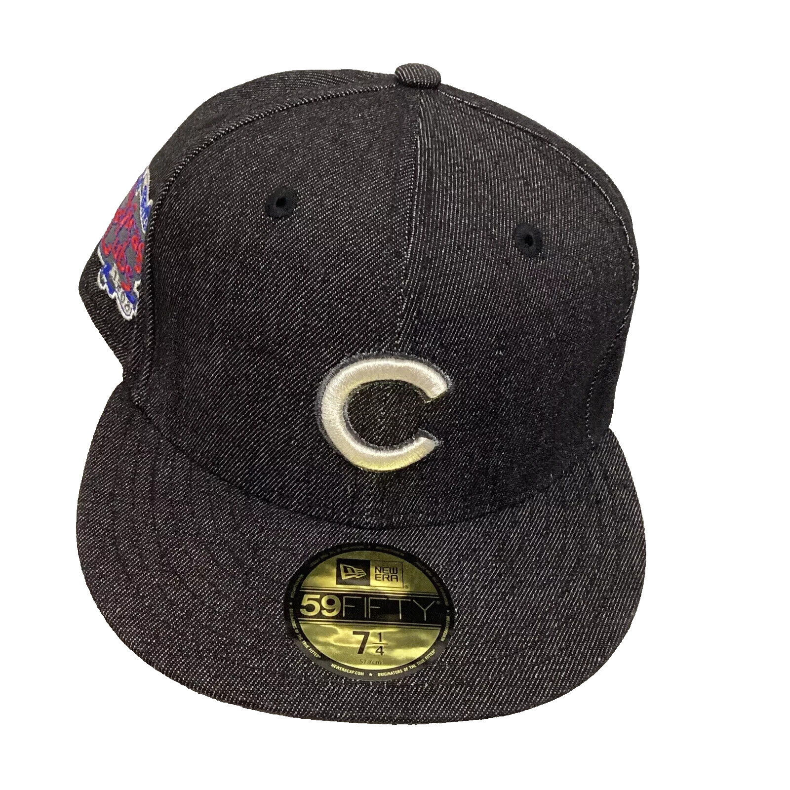 Chicago Cubs Black Denim Hat New Era 59FIFTY 1908 World Series