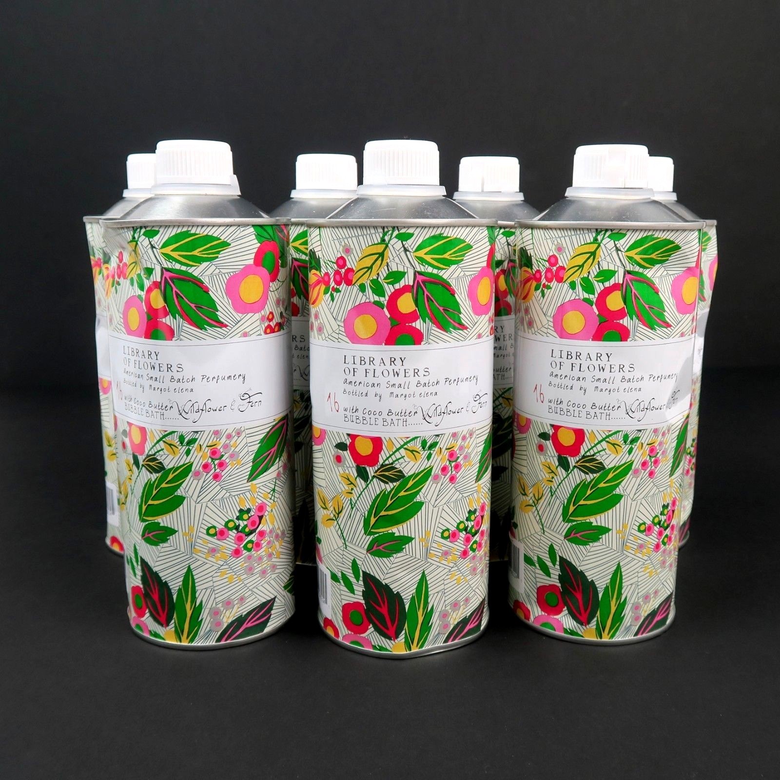 New Library of Flowers Wildflower and Fern Bubble Bath 32 oz - DENTED BOTTLE