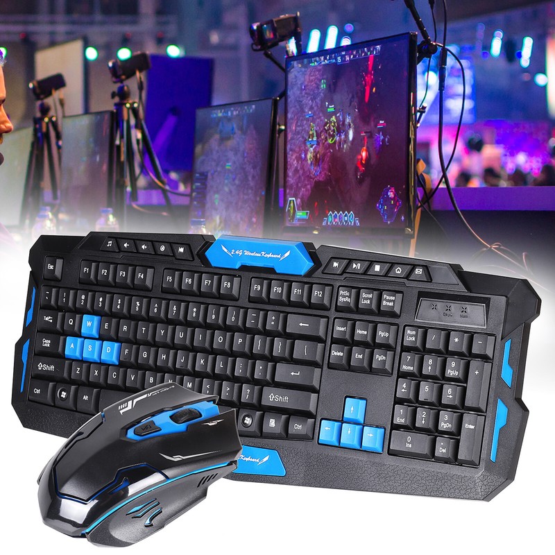 2.4GHz Wireless Tastatur Und Maus Set Funk Kabellos Keyboard PC Laptop Computer