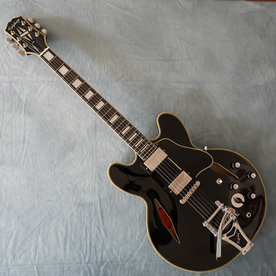 Epiphone Shinichi Ubukata ES-355 Custom Bigsby ver.02 Ebony Black 