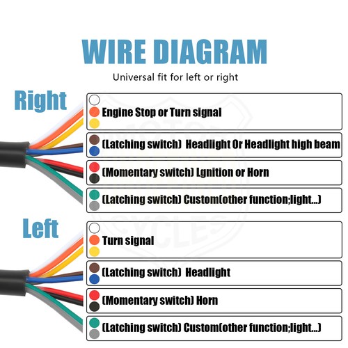 1" Bar Universal Handlebar Switch Horn Button Controls for Harley Chopper Bobber