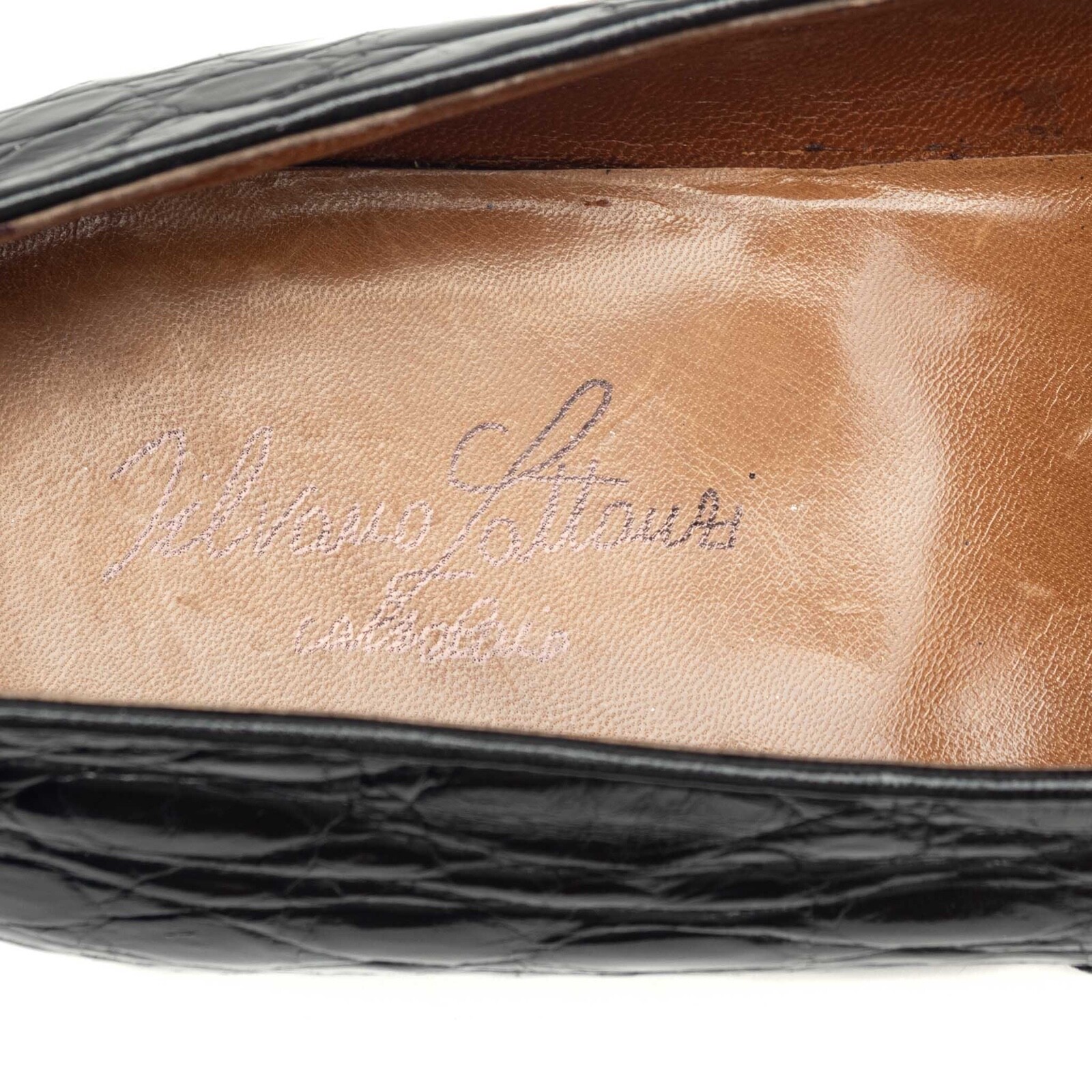 Pre-owned Santoni 10k$ Silvano Lattanzi Crocodile Alligator Shoes Uk: 8 Us: 9 Eu: 42 Tassle Black