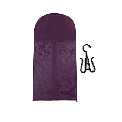 3PCS Hair Extension Holder Wig Storage Bags with Hook Dust-proof Wig Accessories