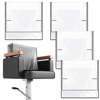 4 Pcs Salon Chair Cover Clear Chair Covers Salon Equipment Clear Plastic Salon C