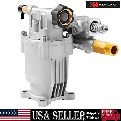 KUHONG Pressure Washer Pump Power Washer Pump 3/4'' Horizontal 3400 PSI 2.5 GPM