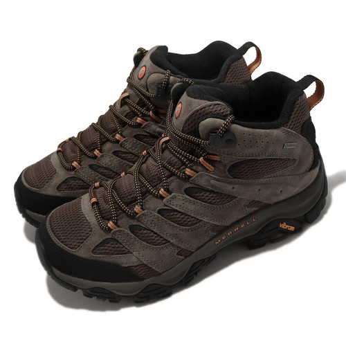 

Кроссовки Merrell Moab 3 Mid GTX Wide Gore-Tex коричневые черные мужские для походов на открытом воздухе J035795W, Коричневый, Moab 3 Mid Gtx Wide