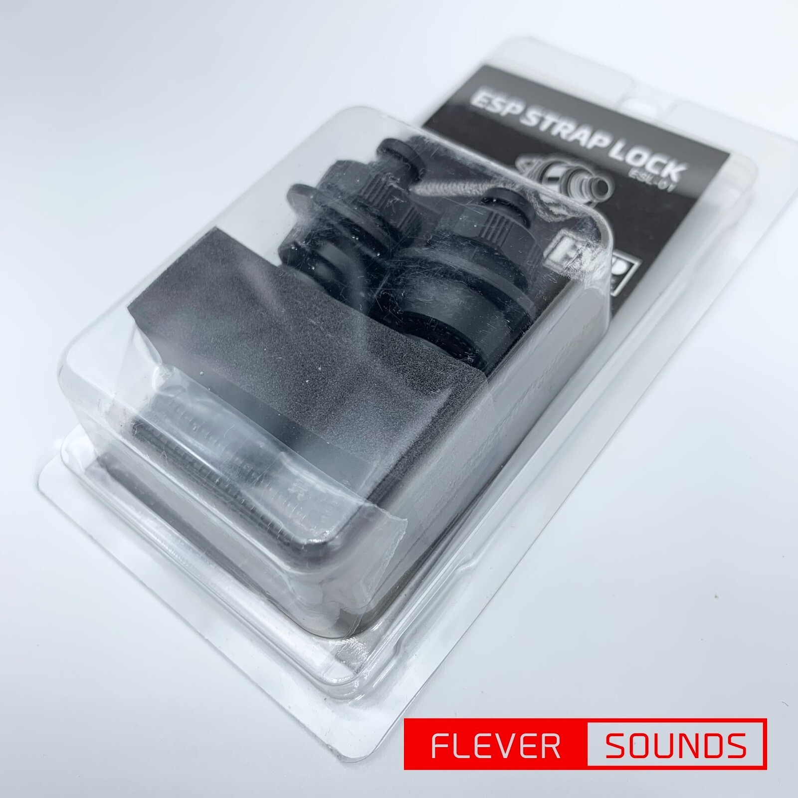ESP Strap Lock ESL-01 Black 2-pieces Set Guitar Parts ESP Strap Lock ESL-01 Black 2-pieces Set Guitar Parts