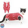 LIANZIMAU Cat Surgery Recovery Suit for Surgical Abdominal Wounds Home Indoor Pet Clothing E-Collar Alternative for Cats After Surgery Pajama Suit