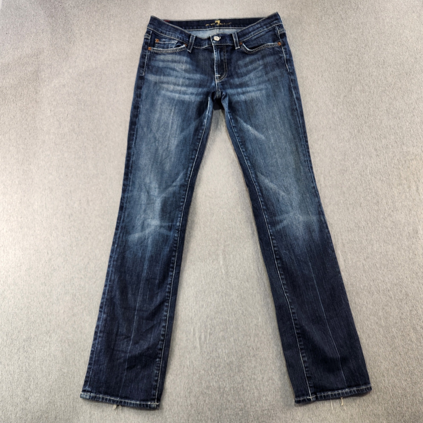 Seven7 Jeans Women's Sz 29 VTG 98% Cotton Dark Wash Straight Cut Normcore Y2k