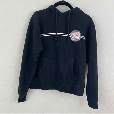 Classic Dot Hooded Pullover Sweatshirt Black  Small