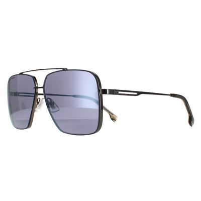 Pre-owned Hugo Boss Sunglasses Boss 1325/s Kj1 T4 Dark Ruthenium Silver Mirror