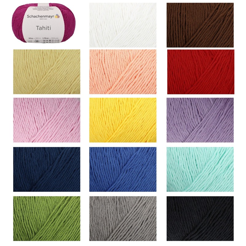 50g Schachenmayr Tahiti -Zartes Sommergarn Lacegarn  Ll280m - Baumwolle ( 79â¬/Kg