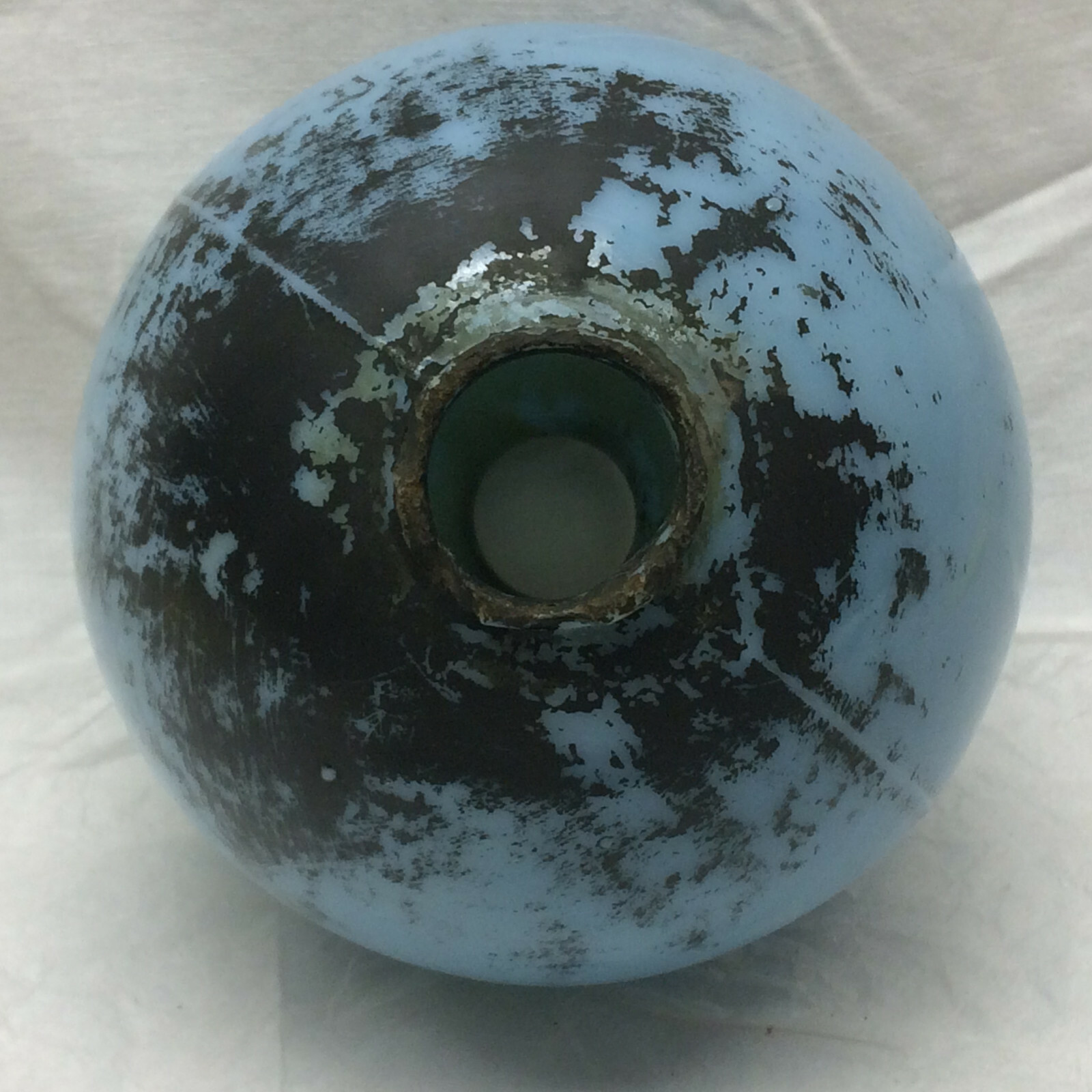 Vintage Robin Egg Blue Glass Lightening Rod Ball