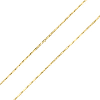 NURAGOLD 10K YELLOW GOLD 2.5MM PALM WHEAT FOXTAIL FRANCO ROUND SPIGA CHAIN NECKLACE 26"