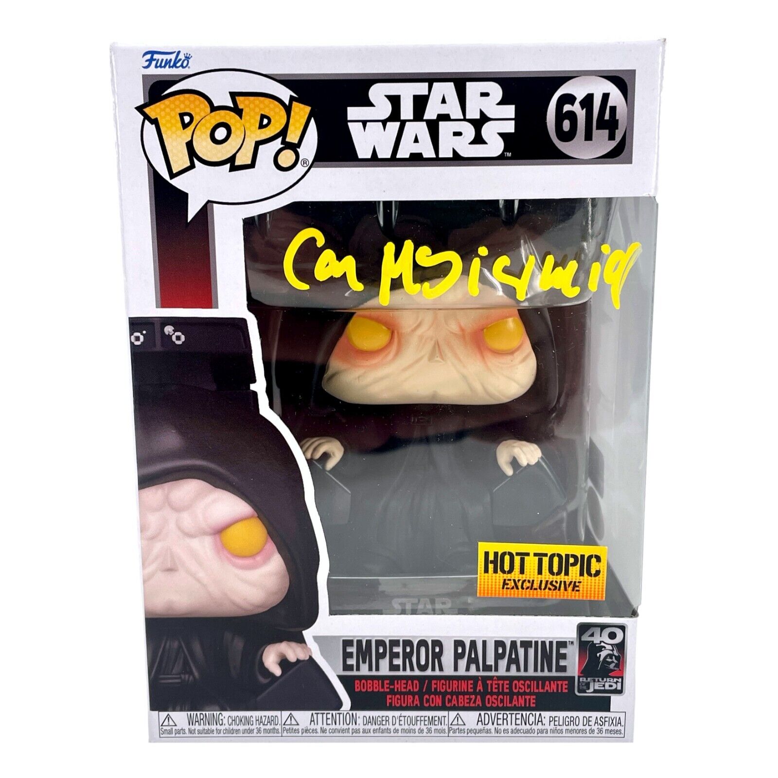 Ian McDiarmid Signed Funko Pop Star Wars Emperor Palpatine Ian McDiarmid Signed Funko Pop Star Wars Emperor Palpatine