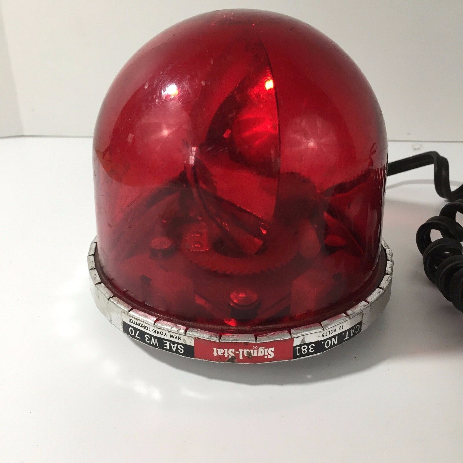 Signal-Stat 381Red Beacon Light Siren Starksy and Hutch - Needs work