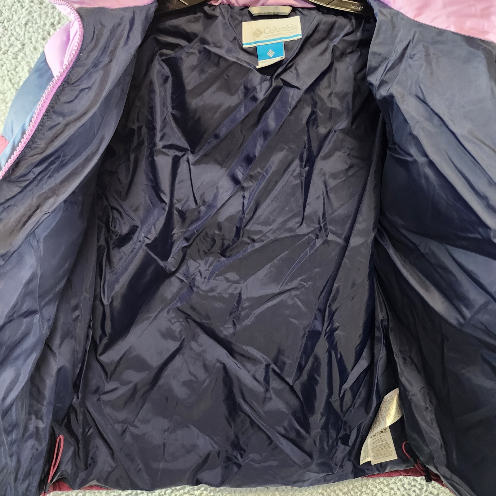 Columbia Puffer Colorblocked Full Zip Jacket Women's XS Marionberry Long Sleeve - Picture 12 of 15