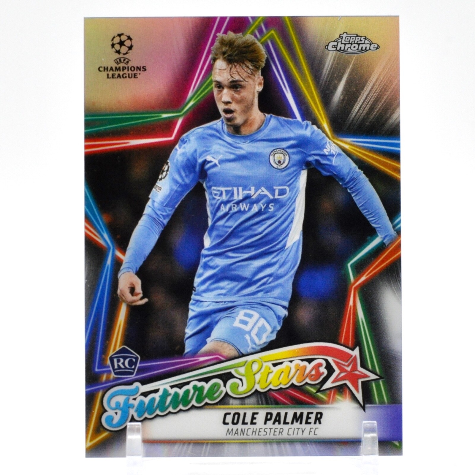 topps 2022 Cole Palmer  サイン ルーキー RC 2021-22 Topps UCL Rookie RC Cole Palmer #80 Starball Foil