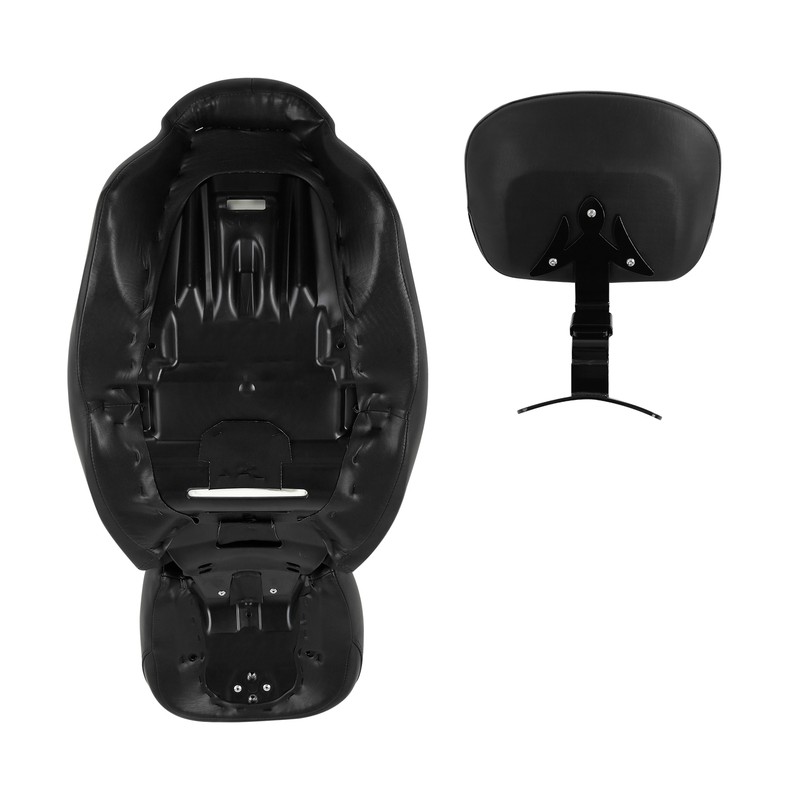 Black Driver Passenger Seat &Rider Pad Fit For Harley Touring Road Glide 2009-Up