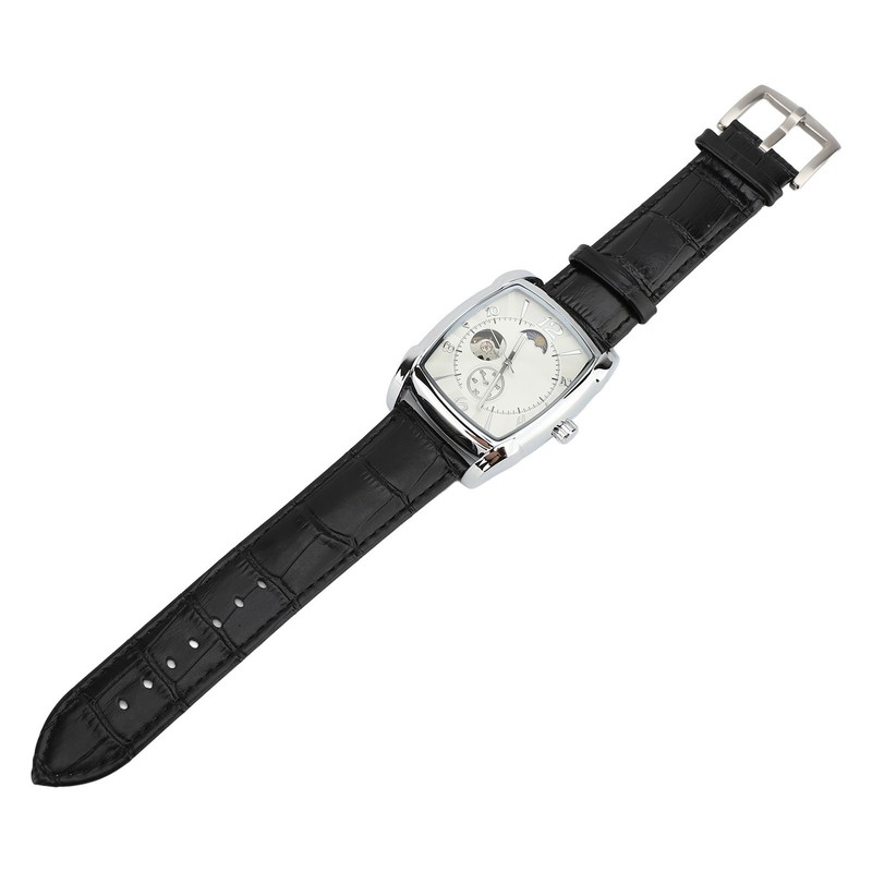 Skeleton Automatic Mechanical Wrist Watch For Men Moon Phase Self Winding Wa Niy