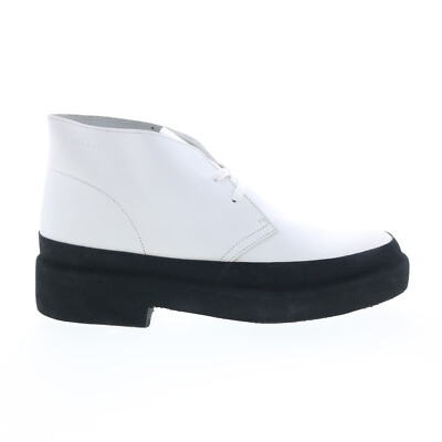 

Clarks Desert Galosh 26156082 Мужские белые кожаные ботинки на шнуровке Chukkas, Белый, Clarks Desert Galosh