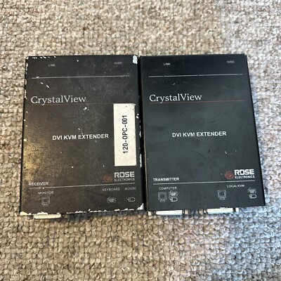 ROSE ELECTRONICS DVI KVM EXTENDER CRYSTAL VIEW Receiver And Transmitter
