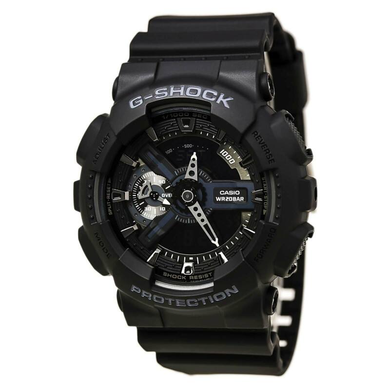 Casio GA110-1B Men G-Shock Extra Large World Time Alarm Anti-Magnetic Watch