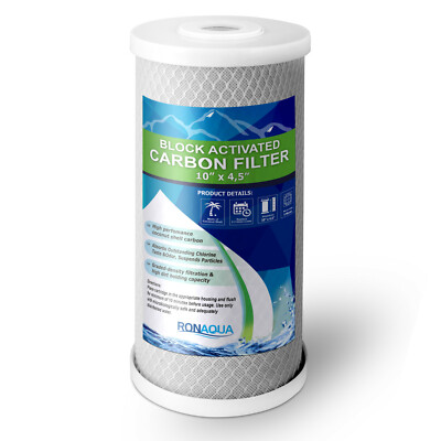 Big Blue CTO Carbon Block Water Filters 4.5'' x 10'' Whole House Cartridges