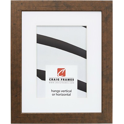 Craig Frames Essentials, 1'' Wide Rustic Copper Picture Frame With a Mat