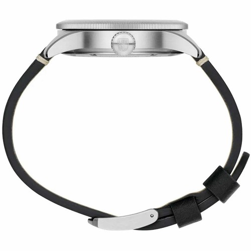 Pre-owned Luminox Men's Watch P-38 Lightning Date Display Black Leather Strap Xa.9527