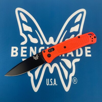Benchmade Custom Bugout CU535-BK-S30V Stainless Steel Orange Handle Pocket Knife