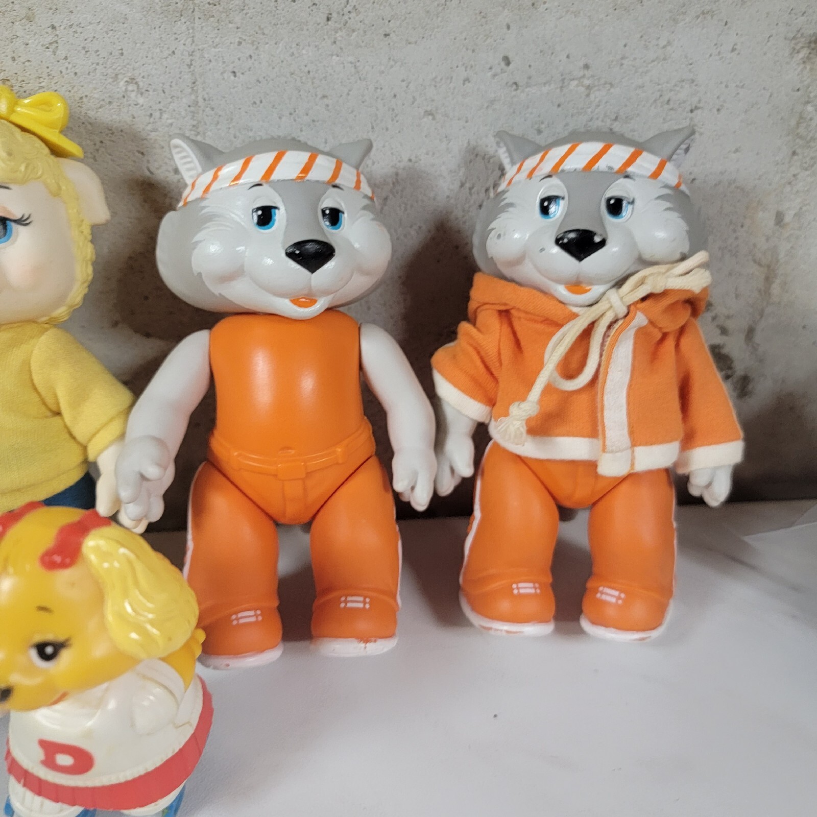 Vintage 1984 lot of 5 Get Along Gang Tomy Hong Kong 5.5" figures 
