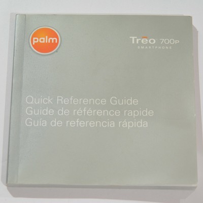 Palm Treo 700P Smartphone Quick Reference & Getting Started Guide Manual
