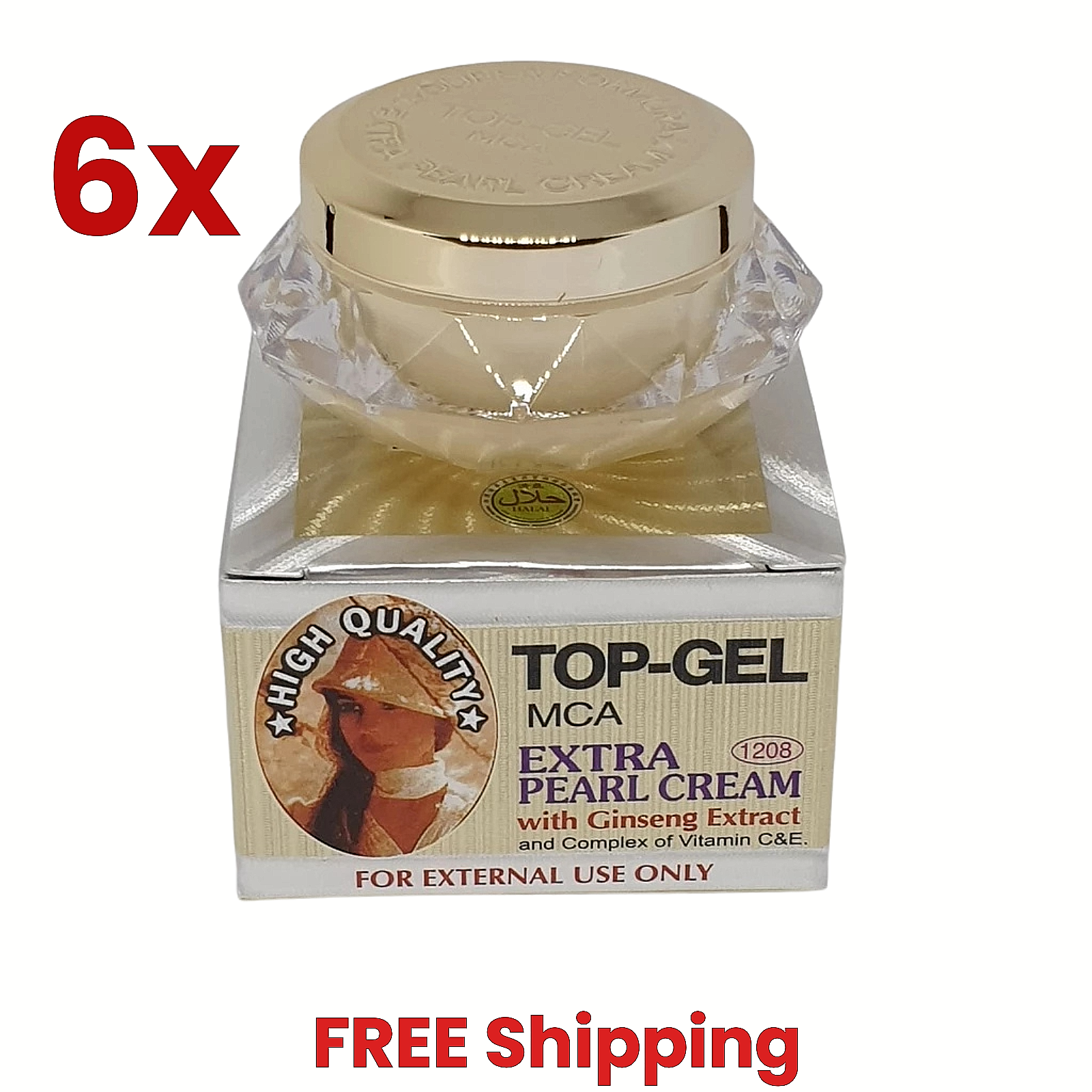 フェイスクリーム maco sweet 6 X Top-Gel MCA Extra Pearl Cream with Ginseng Extract & Vit.C & E