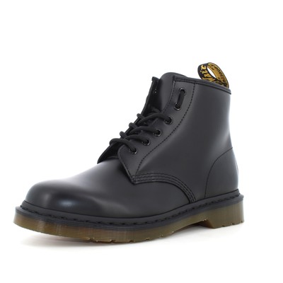 Pre-owned Dr. Martens A23us Unisex Amphibian 24255001 101 Smooth In Black