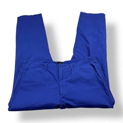 J Crew Mens Cotton Straight Leg Chino Pants Blue Size 36x30