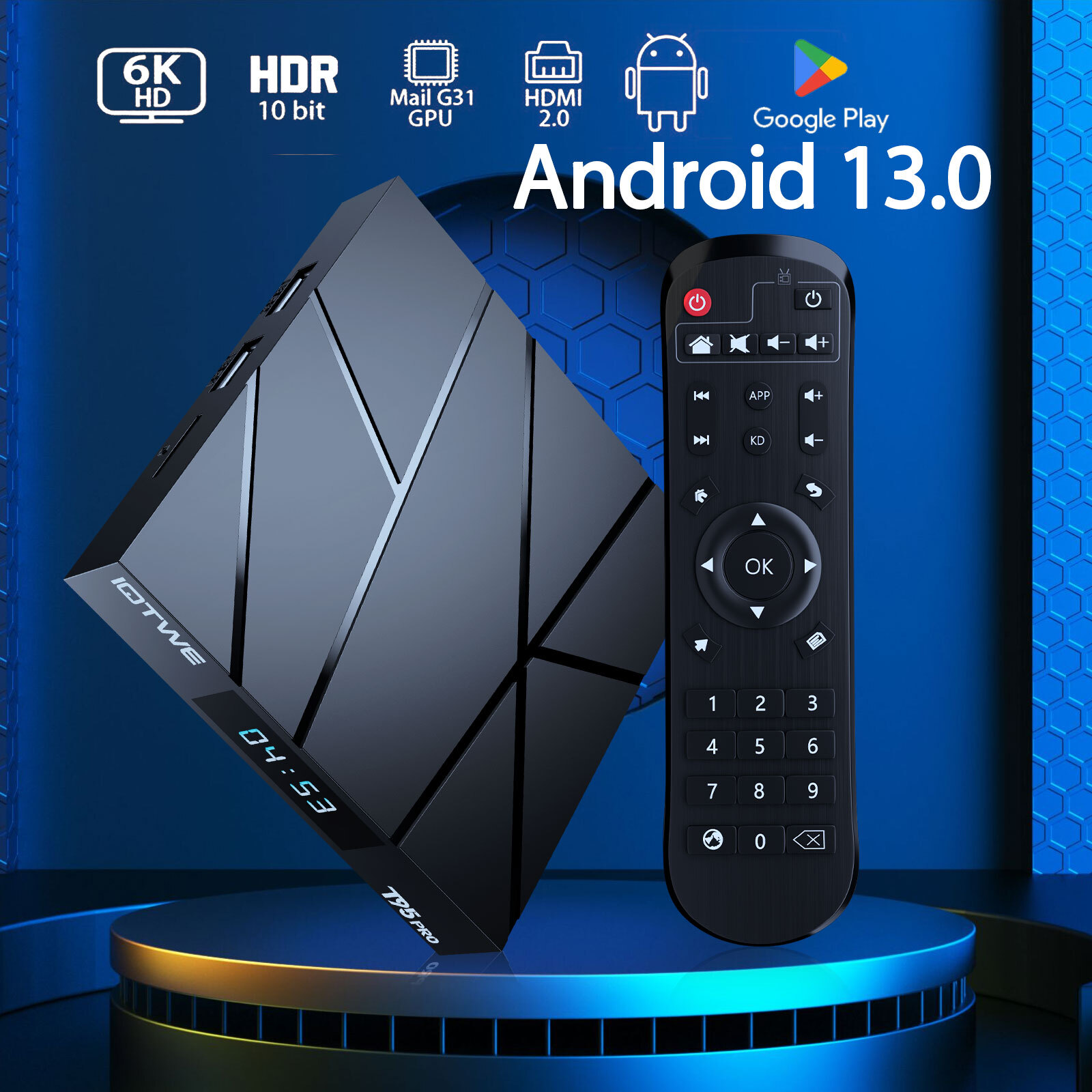 Upgraded Smart Android 13.0 TV Box 5G WIFI6 6K Quad Core 64/128GB Media Player
