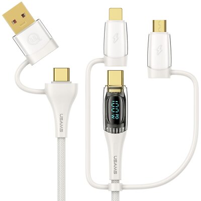 USB C to Multi Charging Cable USAMS 100W 4FT 5A Type C to Type C Fast Charger...