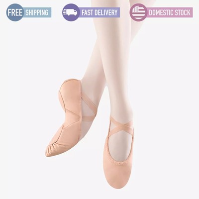 Bloch Split Sole Leather Ballet Shoe CG2002 Sz 5.5 Adult A Width New Pink Nude