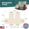 Ruaozz Waterproof Recliner Sofa Cover 1-Piece Couch Covers for Reclining Couches Reclining Sofa Cover Washable Furniture Protector with Elastic Straps Pocket for Kids, Pets (Sage Green, 2 Seater)
