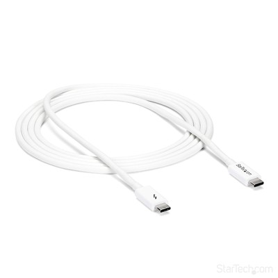 StarTech.com 6.6ft (2m) Passive Thunderbolt 3 Cable, 20Gbps, 100W PD, 4K Vide...