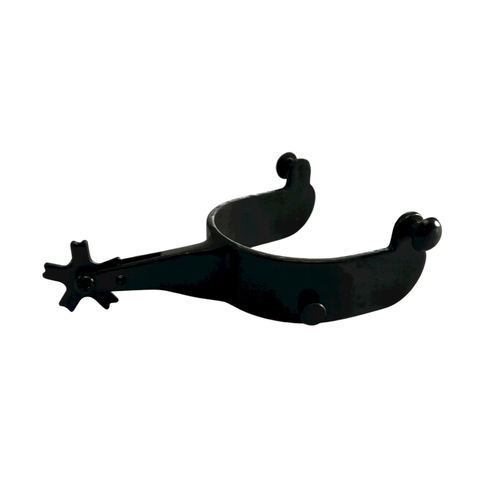 Black Bull Riding Spurs - Mens