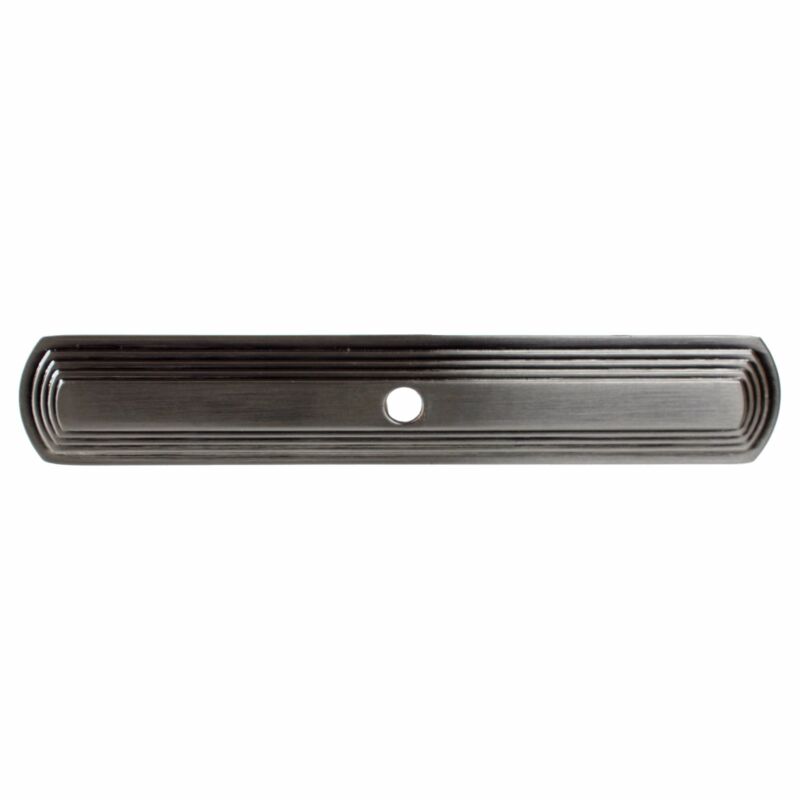 GlideRite 6" Narrow Rounded Rectangle Cabinet Backplate Satin Nickel - 1079-SN-1