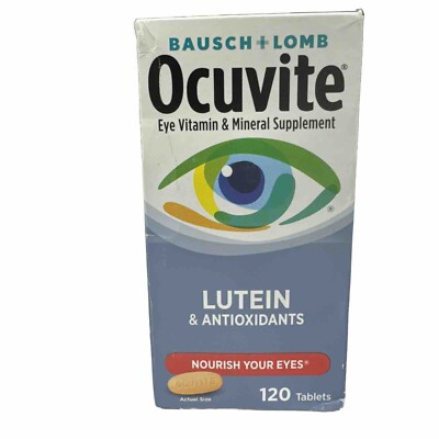 Bausch & Lomb Ocuvite Vitamin with Lutein Tablets - 120 Count Exp. 09/2024+