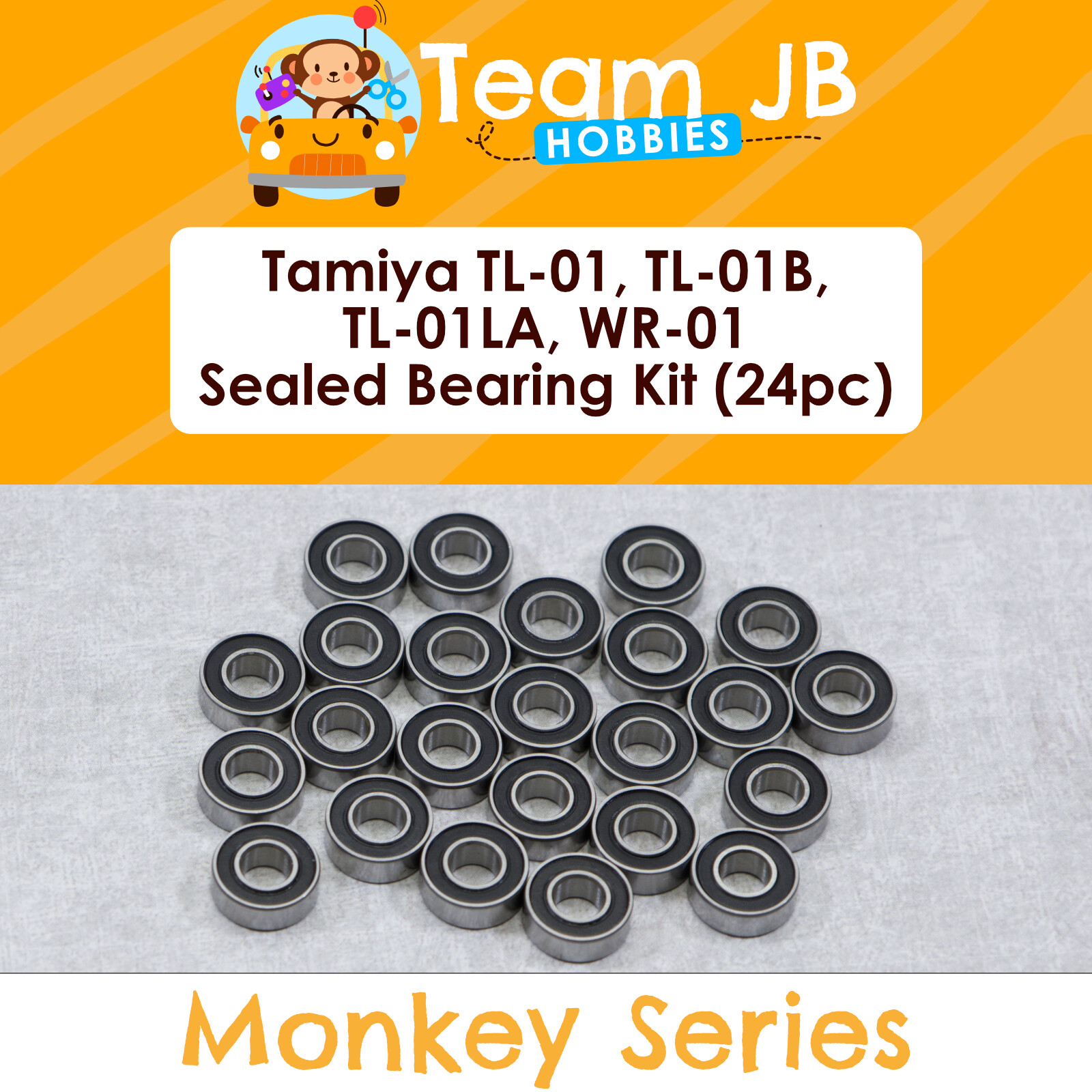 Tamiya TL-01, TL-01B, TL-01LA, WR-01 (48 Models) - 24 Pcs