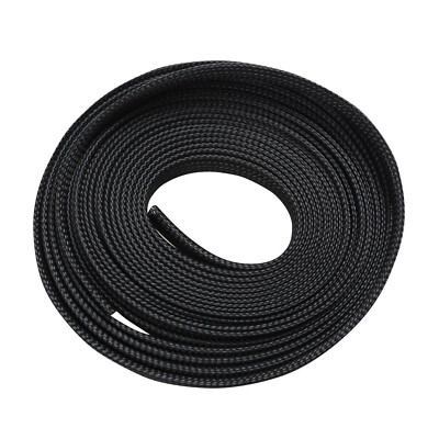 1/8'' Expandable Wire Cable Sleeving Sheathing Braided Loom Tubing 50 Feet Black