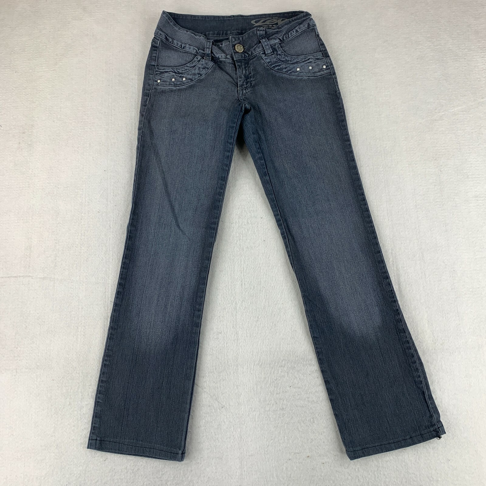 Lev Jeans Womens Size 25 Gray Straight Leg Low Rise Pants | eBay