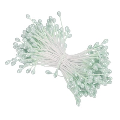 3mm Double Heads Flower Stamen, 150 Pcs Artificial Flower Pistil, Light Blue
