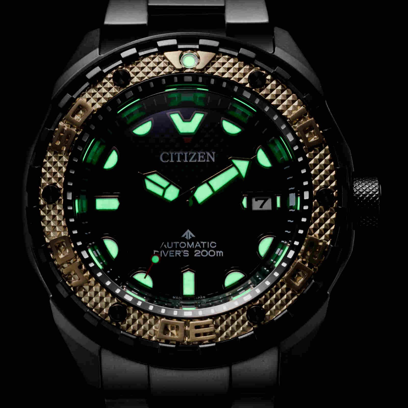 Pre-owned Citizen Promaster Nb6008-82x Automatic Green Dial Men Watch Asia Limited 500 Pcs