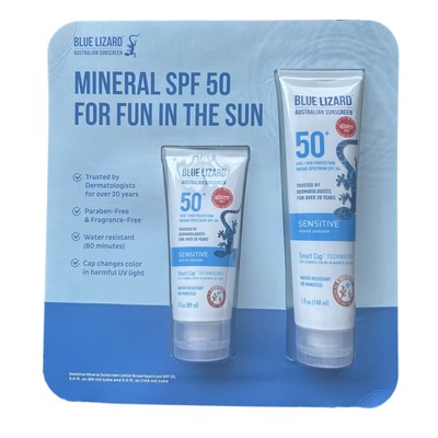 Blue Lizard Australian Sensitive Mineral Sunscreen SPF 50+ | 5 oz + 3oz